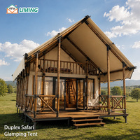 Tente de glamping safari à deux étages, tente d'hôtel de luxe à deux niveaux pour complexe hôtelier, camping, hébergement en maison d'hôtes