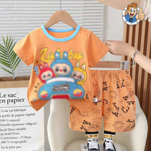 Nouvel ensemble d'é<span class=keywords><strong>t</strong></span>é pour enfants à manches courtes 2025 – Nouveau <span class=keywords><strong>t</strong></span>-<span class=keywords><strong>shirt</strong></span> à manches courtes pour garçon motif dessin animé tendance mode - Product Image 2