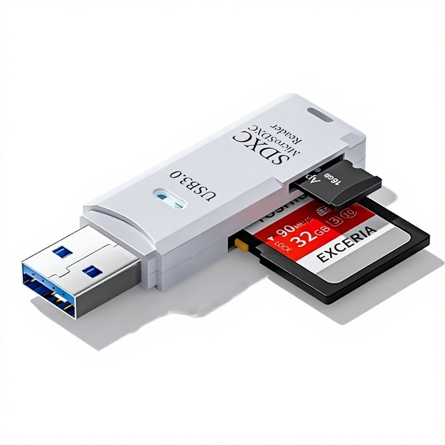 Two-in-one External Card Reader Multi-Function USB 3.0 Mobile Phone TF SD High-Speed Reading Laptop OTG ABS Material Made China