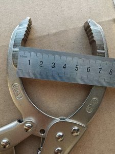 מפתח ברגים מתכוונן 10 אינץ' לסינון שמן, תעשייתי, מוגן מפני חשמל סטטי, עשוי פלדת פחמן, עם משטח שיניים משונן, אורך 200 מ\\\"מ - Product Image 2