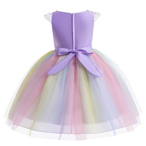 Robe de princesse d'anime pour filles, jupe tutu, robe licorne arc-en-ciel, costume de cosplay licorne multicolore pour fête - Product Image 3