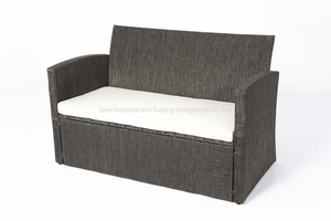 Conjunto de Jardín Moderno y Económico, Muebles de Exterior con Estructura de Acero, 4 Piezas con Cojines para Patio - Product Image 6