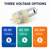 Pompa Air Diafragma Mini DC 12V Self-Priming, Pompa Transfer Cairan Mikro Kecil untuk Peralatan Medis dan Peralatan Rumah Pintar
