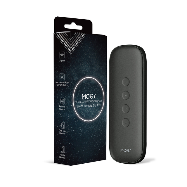ZigBee Smart Scene Switch 4Button Portable Wireless Light Weight Design 12 Scenario Remote Control Automation Battery Powered