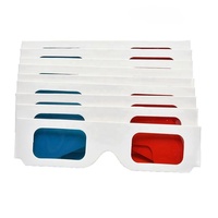 Papier universel Anaglyphe 3D Lunettes Papier 3D Lunettes Vue Anaglyphe Rouge/Bleu 3D Verre Pour Film Vidéo