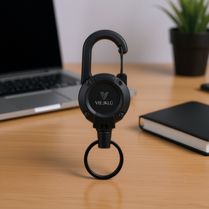 VIEJKLG Porte-clés rétractable en métal avec mousqueton, porte-badge de 23,6 pouces, cadeau promotionnel - Product Image 2