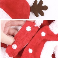 Weihnachts-Elch Fleece-Haustiermantel Warme Winter-Baumwollkleidung Verstellbar für Kleine Mittlere Große Hunde Teddy Katzen Großhandel Haustierbekleidung