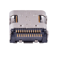 Soket Tipe-C Female 24 Pin Full Pin, Dua Baris Horizontal SMT |   Transfer Data USB 3.1 Kecepatan Tinggi & Receptacle Pengisian Cepat PD 5A