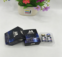 Boîte d'emballage en papier personnalisée pour flacons avec autocollants holographiques, boîte en carton avec fenêtre pour 1 et 2 pièces, logo personnalisé OEM