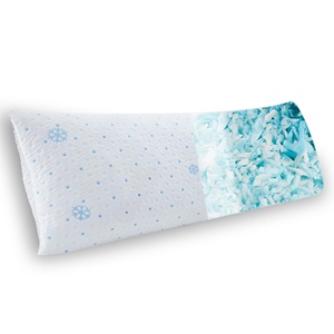 Oreiller long pour le lit, en mousse à mémoire de forme déchiquetée, oreiller pour tout le corps, oreillers de grossesse pour les dormeurs sur le côté, pour adultes - Product Image 1