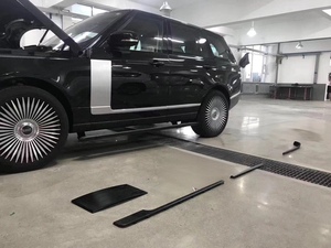 Kit de garnitures de portes argentées pour Land <span class=keywords><strong>Rover</strong></span> <span class=keywords><strong>Range</strong></span> <span class=keywords><strong>Rover</strong></span> 2018 2019 2020 <span class=keywords><strong>2021</strong></span> 2022, kit de moulures de portes extérieures, accessoires de style automobile - Product Image 2