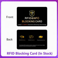 New Arrivals Custom Wholesale NFC Blocker Card High Tech Anti Theft RFID Blocking Card Prevent Personal Information Leakage