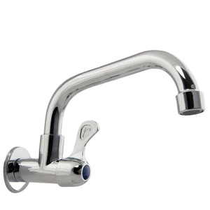 Robinet de cuisine mural à poignée unique, entièrement en cuivre, avec valve en céramique, design minimaliste, installation facile - Product Image 5