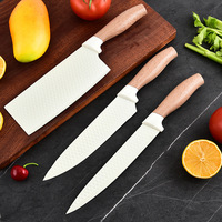 Ensemble de couteaux de cuisine de chef professionnel 6 pièces ensemble de blocs de couteaux utilitaires de cuisine avec bloc de couteaux universel