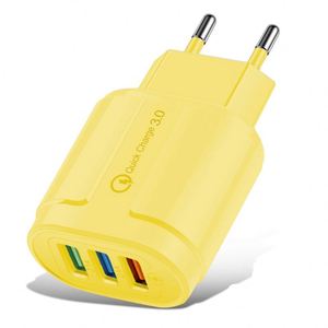 อะแดปเตอร์ชาร์จ 3USB สีมาการอง รุ่นใหม่ ขายส่งจากโรงงาน ชาร์จเร็ว 5V2A สำหรับ iPhone และ Android - Product Image 2