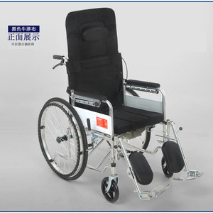 And Mutual Help Silla de Ruedas Reclinable con Respaldo Alto y Función de Inodoro, Plegable, Ligera, Manual, para Ancianos y Personas con Discapacidad - Product Image 1