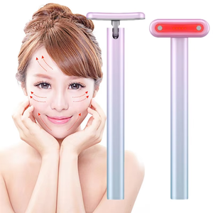 4 in 1 Handheld Facial Wand <b>Red</b> <b>Light</b> <b>Therapy</b> Microcurrent Wrinkle Remover Eye Lift Face Massager Home Beauty Device Use - Product Image 2