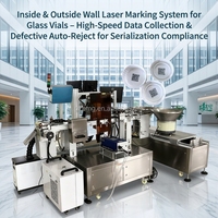 Marquage laser rotatif d'indexation de flacons avec inspection intégrée et rejet de données pour la numérotation et la traçabilité