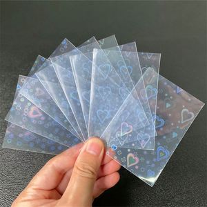 Protège-cartes transparents holographiques en PP 3 pouces, style moderne avec effet laser arc-en-ciel pour cartes de crédit - Product Image 2