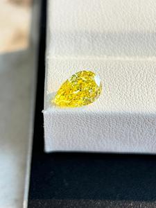 Laboratorio di gioielli Zhanhao coltivato giallo diamante forma fantasia forma di pera giallo vivido ica certificato 1ct 2ct 5ct fantasia giallo intenso - Product Image 2