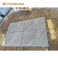 Gris nuageux flammé poli gris naturel granit pavé extérieur escalier étape granit carrelage de sol pour jardin