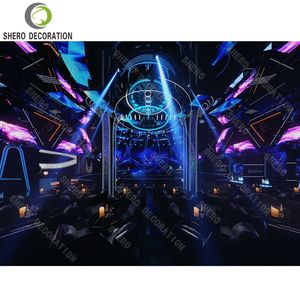 Diseño de discoteca de alta gama, muebles de lujo para discoteca, barra de bar personalizada, luces de DJ para decoración de discotecas - Product Image 2