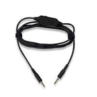Câble audio stéréo mâle 3,5 mm avec contrôle du volume, longueur 3 pieds, conducteur en cuivre pur sans oxygène à 99,99 % pour ordinateur et haut-parleurs de voiture (PVC)