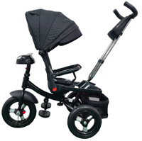 Tricycle pliable en plastique BAB WAY pour bébé, 3 roues avec poignée amovible, poussette de 7 pouces