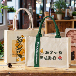 <strong>Wholesale</strong> Promotion of Designer <strong>Jute</strong> Handbags Canvas Large-Shoulder <strong>Bag</strong> with <strong>Custom</strong> Printed Logos for Daily Use at Low Prices - Product Image 1