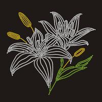 Transfert thermocollant de fleurs en strass pour T-shirt