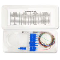 Répartiteur PLC à fibre optique 1x2 1x4 1x8, mini tube en acier équilibré avec SC/APC