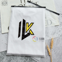 Sac à glissière en plastique pour t-shirt, sac à glissière en pvc eva noir mat givré
