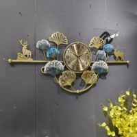 Horloge murale décorative en métal 3D 100x45CM-L, motif floral, FuZhou, décoration intérieure, chambre à coucher, salon, horloge silencieuse à quartz, vente en gros