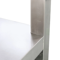 Table de préparation en acier inoxydable robuste, résistante à la corrosion, avec étagère et pare-éclaboussures, pour cuisine de restaurant, capacité de charge de 300 kg/m