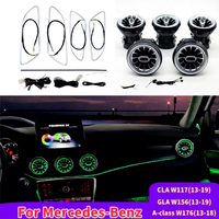 Pour Mercedes-Benz CLA C118 GLA W176 W117 W156, kit d'éclairage d'ambiance LED pour bouches d'aération de voiture, 12/64 couleurs, pièce auto