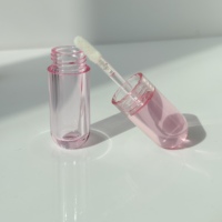Tubes souples personnalisés roses mignons pour brillant à lèvres, vides, 3 ml, avec impression sérigraphique pour baume, logo personnalisé, en plastique