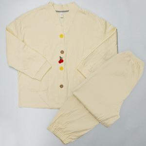 El más vendido 100% camisones de algodón para mujer conjuntos de ropa de dormir, conjuntos de pijamas de etiqueta privada para damas - Product Image 2