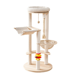 Árbol para Gatos de 4 Niveles, Diseño Minimalista de Color Sólido, Resistente a los Arañazos, Cama para Gatos, Ahorro de Espacio, para Uso en Hogares con Múltiples Gatos - Product Image 5