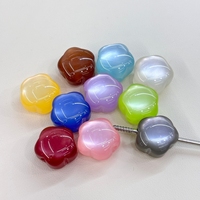 Perles intercalaires irrégulières en acrylique, motif œil de chat dégradé et fleur, style Kawaii, pour la création de stylos perlés et la décoration de sacs mobiles