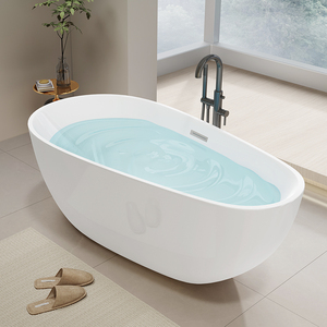 Baignoire en acrylique moderne de luxe Baignoire <span class=keywords><strong>inclinable</strong></span> autoportante pour la maison ou la villa Hôtel Centre de bien-être Utilisation Vente directe d'usine - Product Image 3