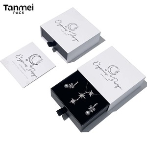 Caja de Embalaje de Joyería de Cartón Personalizada al por Mayor, Impresión de Logotipo Personalizado para Conjuntos de Anillos/Pulseras/Collares - Product Image 2