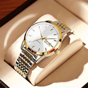 Relojes Mecánicos de Oro al por Mayor para Hombre, Relojes de Pulsera Automáticos de Moda, Reloj de Lujo con Doble Fecha, Resistente al Agua - Product Image 5