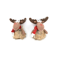 Vente en gros de poupée en peluche de haute qualité renne orignal fait à la main décoration de Noël Noël
