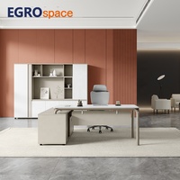EGROspace Meubles haut de gamme personnalisés, table de direction élégante en forme de L, bureau de directeur, bureau de gestionnaire