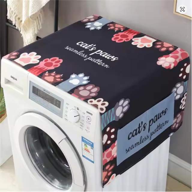 Fashion Printed Northern Europe Kitchen Dust Cover for Washing Machine Oven Microwave-Eco-Friendly Waterproof Wedding Home