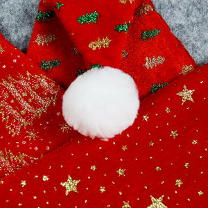 Chapeau <span class=keywords><strong>de</strong></span> Père Noël <span class=keywords><strong>de</strong></span> Noël Printemps Sparkle Xmas Cap <span class=keywords><strong>Pailleté</strong></span> Flanelle Enfants et Adulte Imprimé Chapeau <span class=keywords><strong>de</strong></span> Père Noël <span class=keywords><strong>de</strong></span> Noël - Product Image 2