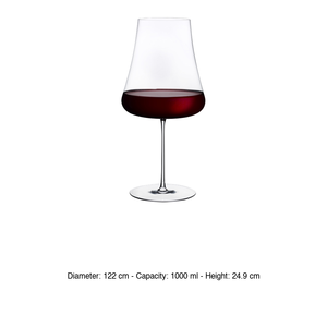 Copa de Vino Tinto Volcano Stem Zero Roja, 1 L, Cristal, Altura 24.9 cm, Diámetro 12.2 cm, Color Nude - Product Image 3