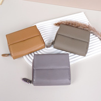Portefeuille trifold en cuir véritable, nouveau modèle en cuir de vachette, blocage RFID, porte-cartes en cuir, organiseur, petit porte-monnaie, portefeuille compact pour femmes
