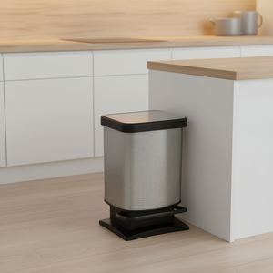 Poubelle à pédale Rotho Treteimer Paso 30L en acier inoxydable pour la cuisine - Product Image 3