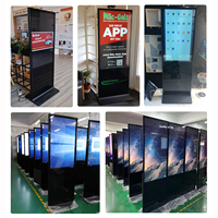 43 ", 55 ", 65 inç Ultra İnce Ayaklı Dijital Tabela Kiosku 1080p İnteraktif Dokunmatik Ekranlı LCD Reklam Perakende Mağazası